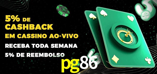 Promoções do cassino ao Vivo pg86